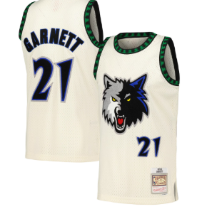 Men Minnesota Timberwolves #21 Garnett white NBA 2025 jersey->minnesota timberwolves->NBA Jersey
